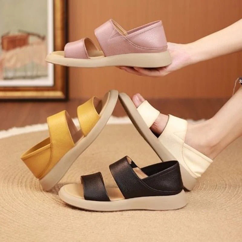 Sandalias elegantes de suela gruesa para mujer Wearscomfy - Roselle Shoes