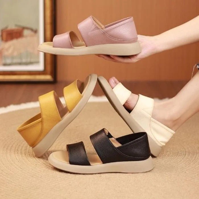 Sandalias elegantes de suela gruesa para mujer Wearscomfy - Roselle Shoes
