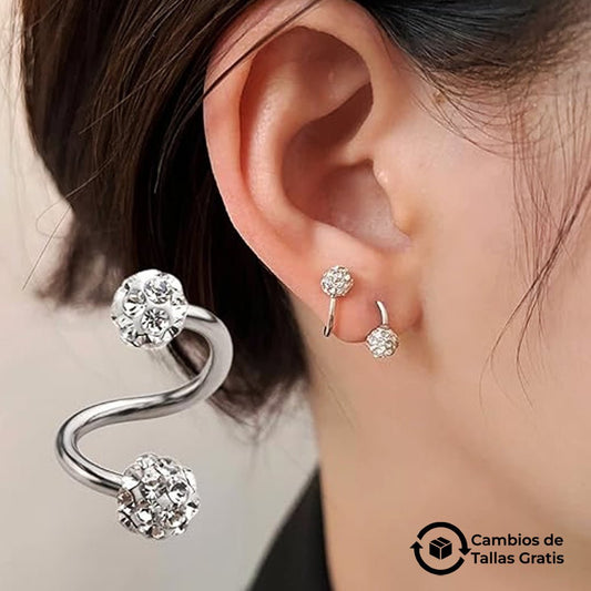 Elegantes Pendientes de 2 Piezas para Mujer - Roselle Shoes